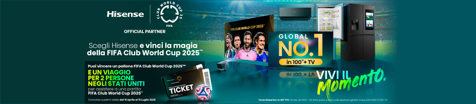 Con Hisense vinci la magia di FIFA Club World Cup