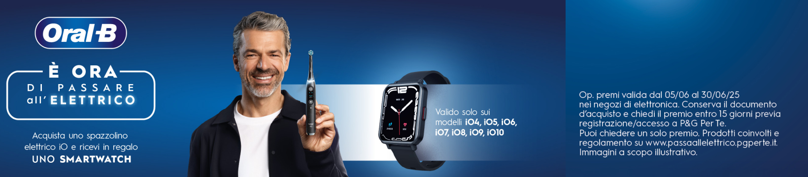 Acquista OralB e ricevi uno smartwatch in regalo!