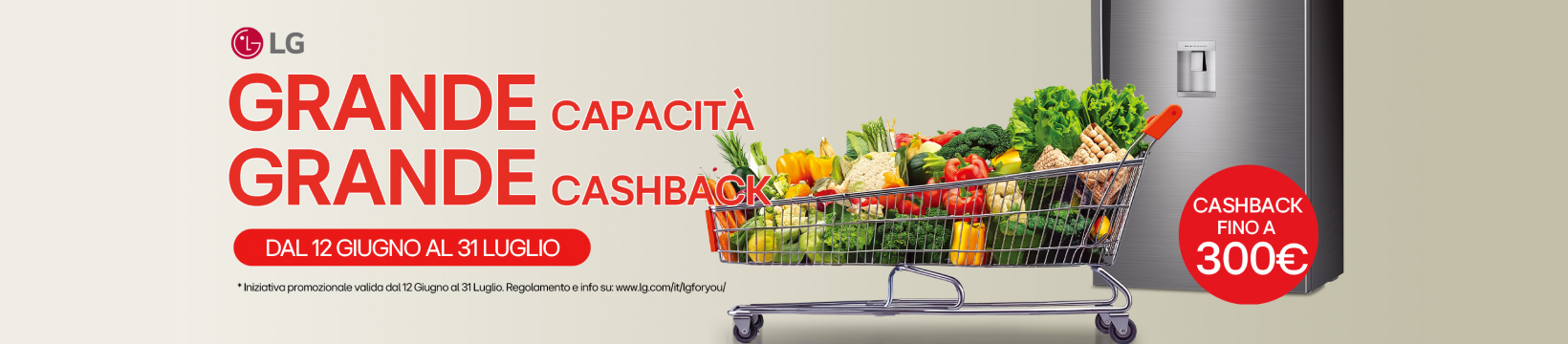Cashback LG fino a 300€, frigoriferi doppia porta!