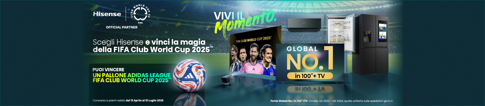 Con Hisense vinci la magia di FIFA Club World Cup