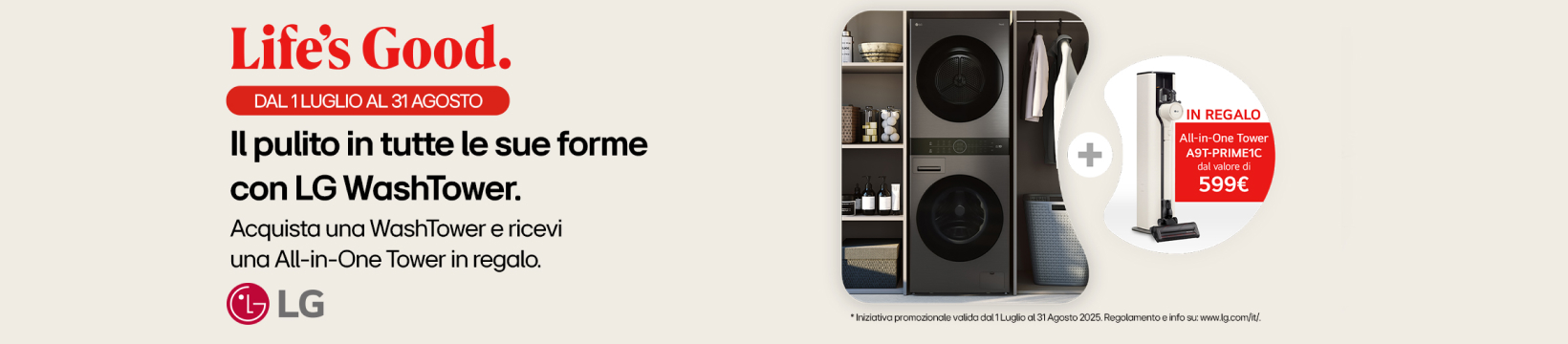 Acquista WashTower LG e ricevi All-in-One Tower
