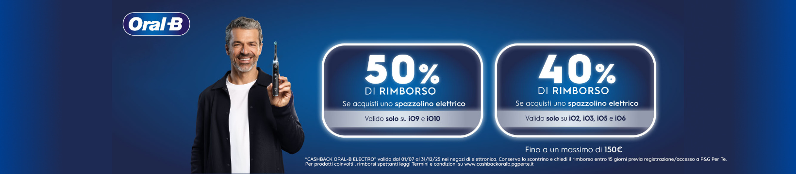 Cashback OralB, fino a un massimo di 150€!