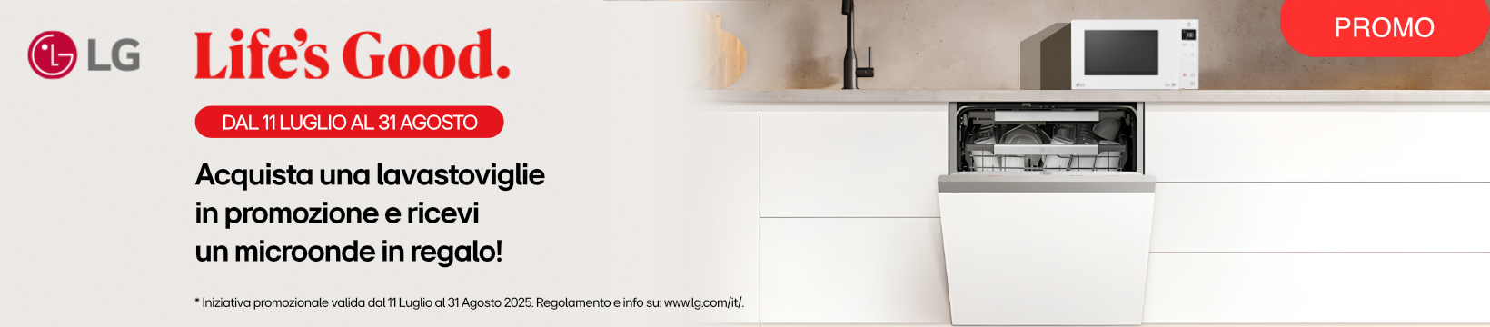 Acquista lavastoviglie LG, in regalo un microonde
