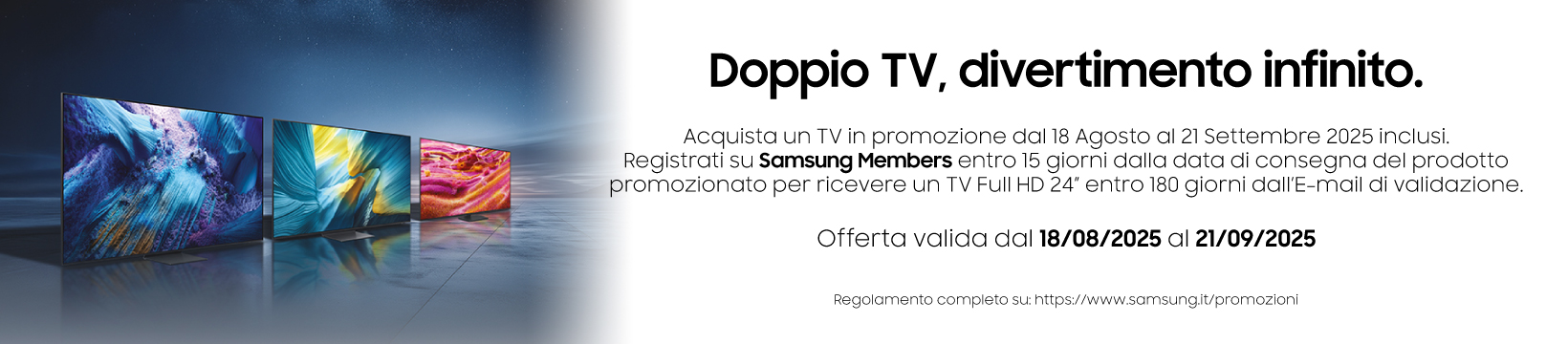 Promo Samsung doppio TV