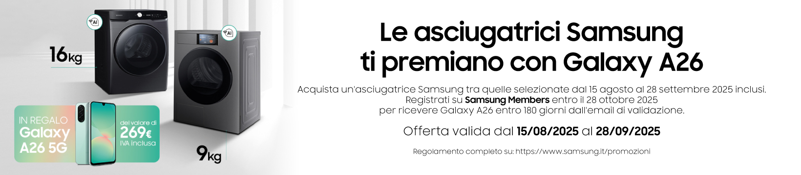 Promo Samsung ti regala A26