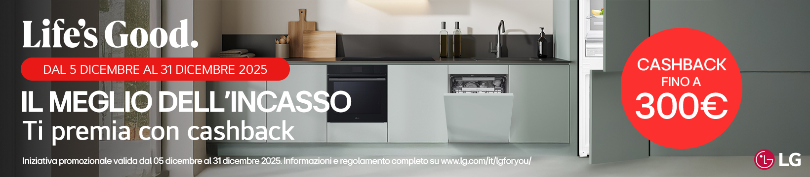 LG cashback fino a €300