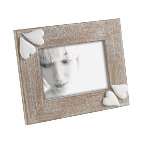 Mascagni Portafoto (per 1f 13x18 cm ) con cuori resina Legno chiaro M888