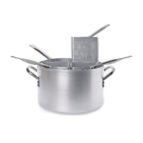 Ballarini Cuoci pasta Alluminio (36cm) PROFESSIONALE SERIE 7000 con 4 cestelli microforati Silver naturale 7038 36
