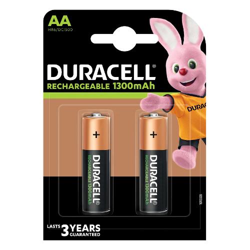 Duracell Batteria Stilo AA ricaricabile 1300mAh RECHARGEABLE 2pz 81390941