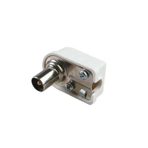 Poly Pool Connettore antenna Spina Angolare M 75 Ohm White
