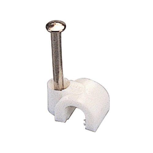 Poly Pool Set graffette fissacavo Tondo 50 pz Bianco per cavi 5,0 mm PP0657Q