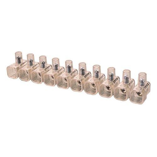 Poly Pool Set morsetti elettrici Unipolari Isolati 10 pz Trasparente per cavi 6 mmq PP0192