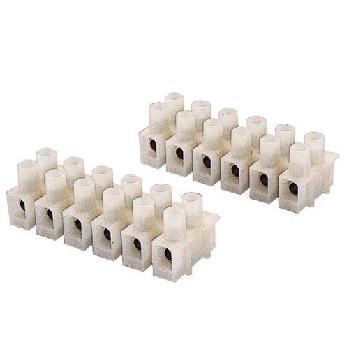 Poly Pool Set morsetti elettrici 6 Poli 2 pz Bianco per cavi 4 mmq PP0506