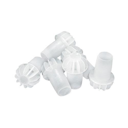 Cpl Set tappi plastica 100 pz tipo fungo Liscio Bianco