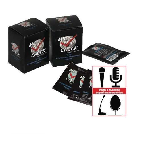 Master Music Salviettine pulisci microfono Mic Check 10pz 610052
