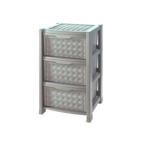 Tontarelli Cassettiera salvaspazio 3C (39x39x63,5cm) ARIANNA Grigio talpa 8025646908
