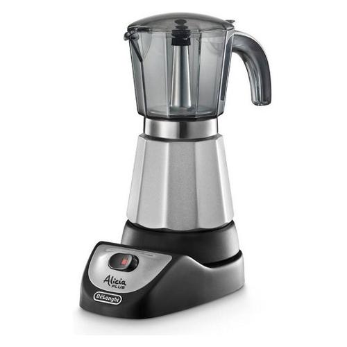 De Longhi Moka elettrica 4 Tazze ALICIA Emk 4 Gray e Black 0132037005