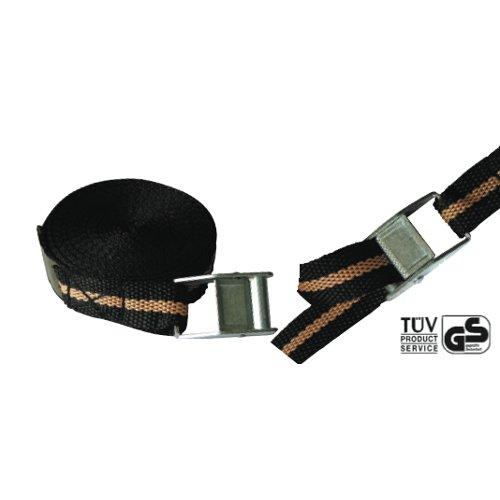 Co Ra Coppia cinghie nylon con fibbie metallo (250 cm) Nero 000120165