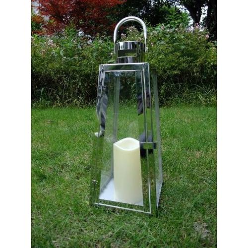 Amicasa Lanterna Cordoba con candela led inclusa Cromo JK501M