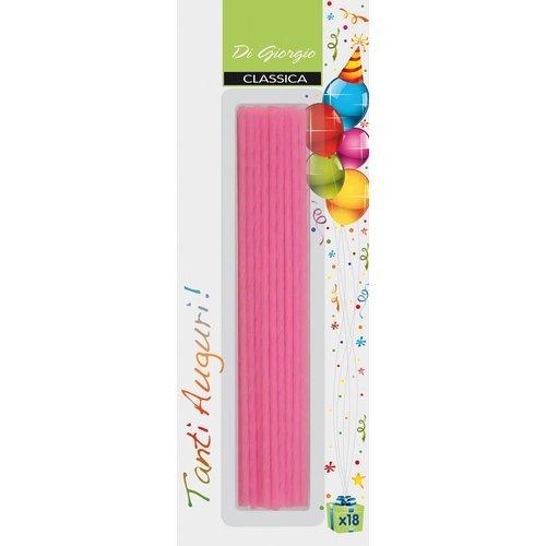 Cereria Di Giorgio Set candele compleanno stelo 18 pz (16cm) Rosa 5921 10