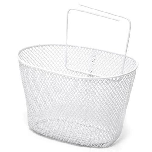 Bonin Cestino bici Anteriore Bambino Bianco IVC480 Rete metallica verniciata con ganci fissaggio manubrio