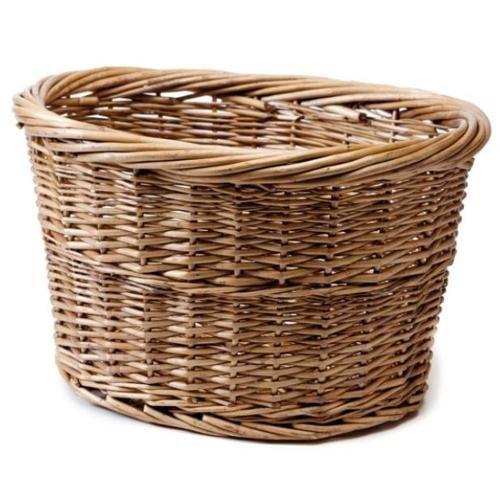 Bonin Cestino bici Anteriore Extra Size Natural IVC070 Vimini naturale verniciatura protettiva e bordo rinforzato, Attacchi non inclusi