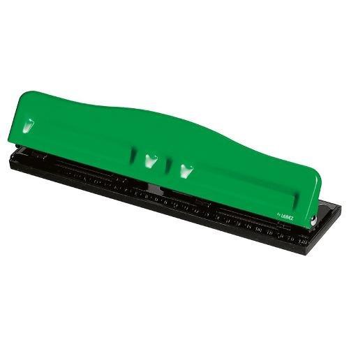 Lebez Perforatrice fogli 4 Fori Verde e Nero 840