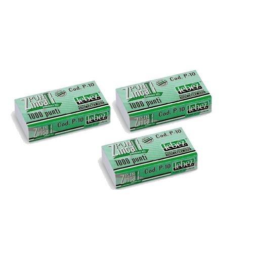 Lebez Punti cucitrice 4 mm Tipo P10 311L 3 scatole da 1000 punti