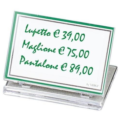 Lebez Targhetta pieghevole (8x5,5 cm) Trasparente 50978