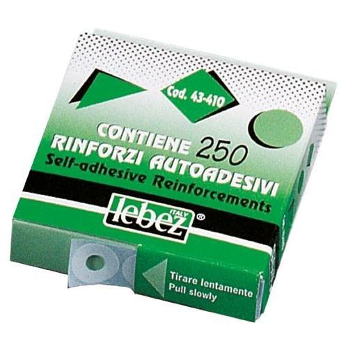 Lebez Set rinforzi fogli anelli Adesivi Bianco 43 410