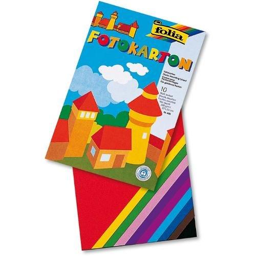 Lebez Cartoncino colorato 10 fg 300 gr/mq (33x22cm) FOLIA Multicolor J 606