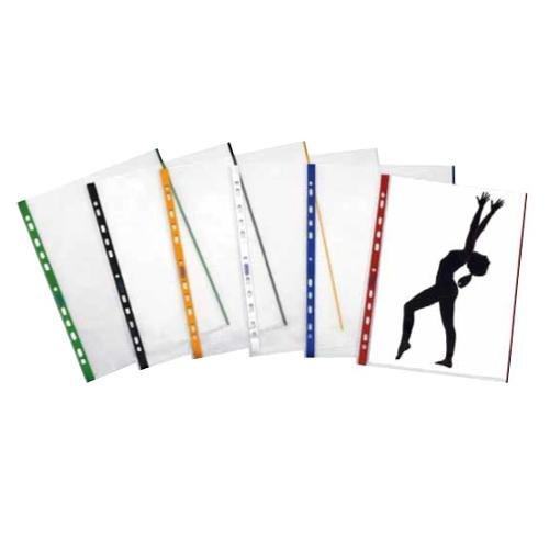 Favorit Set buste raccoglitori anelli finitura buccia d'arancia color 10 pz A4 (22x30cm) Assortito 100461649