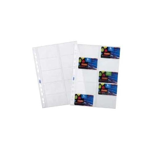 Favorit Set buste porta tessere Per Raccoglitori 10 pz Trasparente 100460075