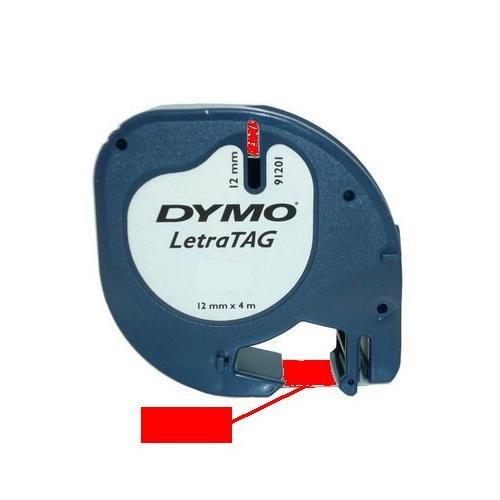 Dymo Nastro etichettatrice LETRATAG 12mm per 4m Rosso S0721630