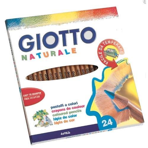 Fila Set matite colorate classiche sezione tonda 24 pz GIOTTO NATURALE Colori assortiti 066676