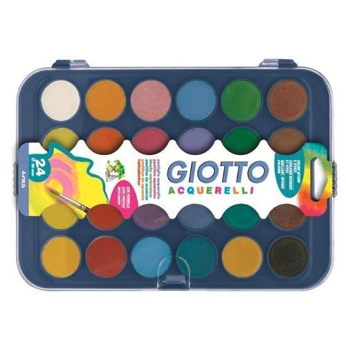 Fila Set acquerelli GIOTTO Colori assortiti Astuccio 24 tab + pennellino 332000