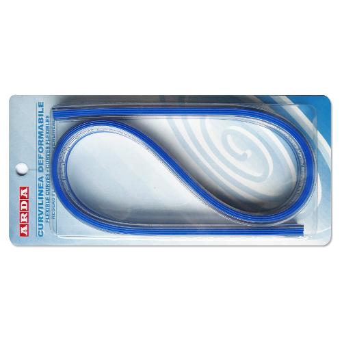Arda Curvilinea Flessibile Azzurro e Trasparente 105
