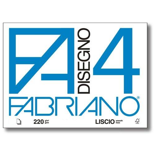 Fabriano Album disegno 20 fg con 4 angoli Liscio, riquadrato 220 gr/mq (24x33cm) Bianco DISEGNO 4 05201597