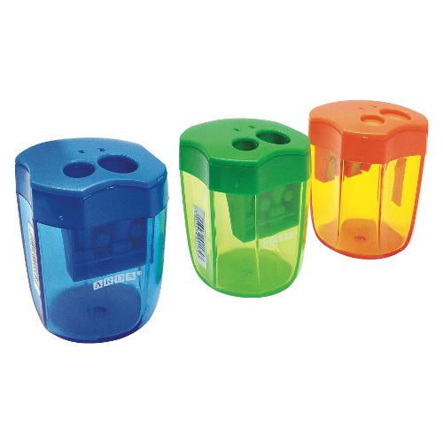 Arda Temperamatite doppio foro con serbatoio Turn assortito 625