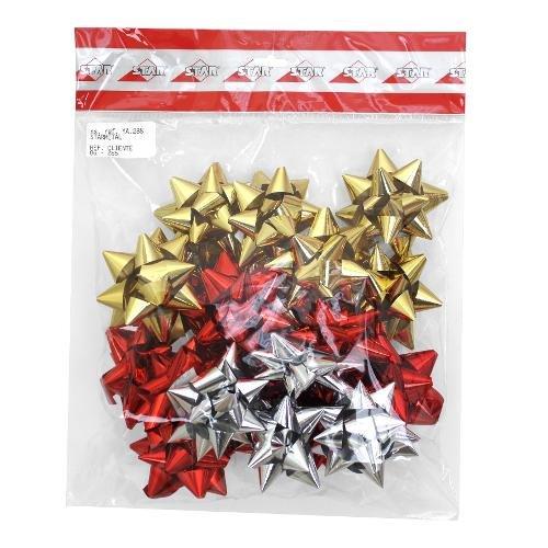 Star Coccarde regalo a stella (8cm) 20 pz CHRISTMAS Assortito YA288