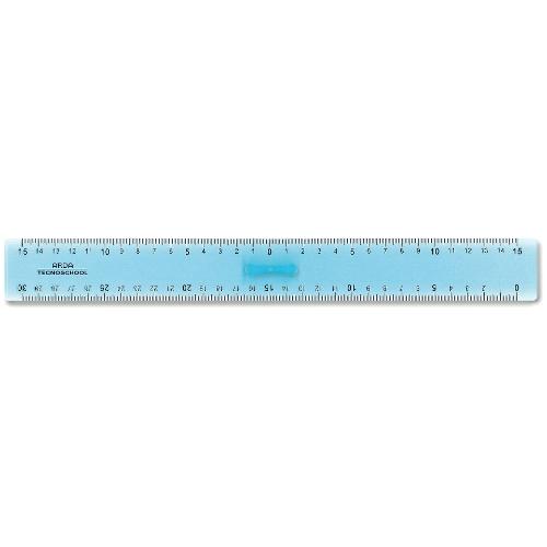 Arda Riga disegno Doppia Gradazione (30 cm) TECHNOSCHOOL Azzurro trasparente 406SS