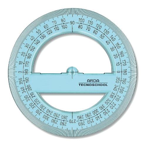 Arda Goniometro TECHNOSCHOOL 360 Azzurro trasparente (12 cm) 405SS