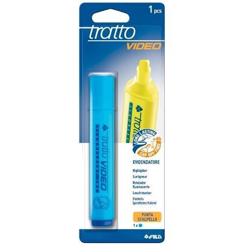 Fila Evidenziatore punta scalpello TRATTO VIDEO Azzurro 052038AZ