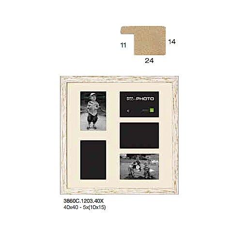 Bubola & Naibo Portafoto multi (40x40cm) 5F ANDY Bianco decapè 3860C 120340X