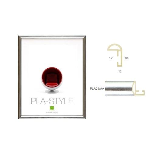 Bubola & Naibo Cornice plastica (30x40cm) BASIC PLA STYLE Argento metallico PLA01 AA 11