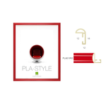 Cornice in plastica BASIC PLA STYLE Rosso lucido 13 x 18 cm PLA01 RO 04
