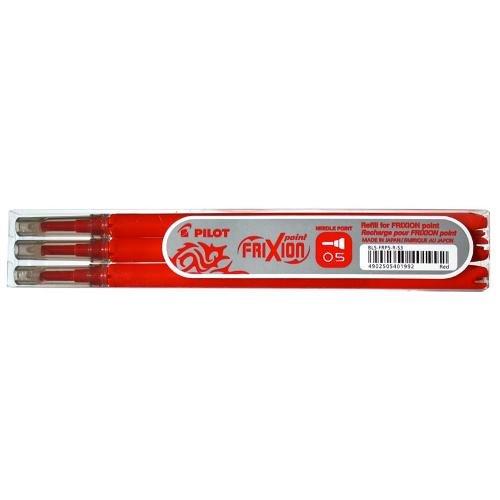 Pilot Set refill penne cancellabili Frixion Point 3 pz tratto Fine - 0,5 mm Ink Rosso gel 3801961