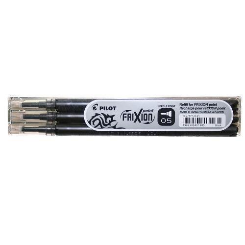 Pilot Set refill penne cancellabili Frixion Point 3 pz tratto Fine - 0,5 mm Ink Nero gel 3801947