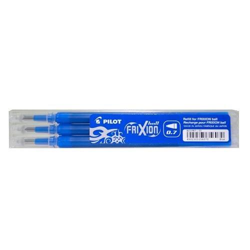 Pilot Set refill penne cancellabili Frixion Clicker, Ball 3 pz tratto Medio - 0,7 mm Ink Blu gel 3801770