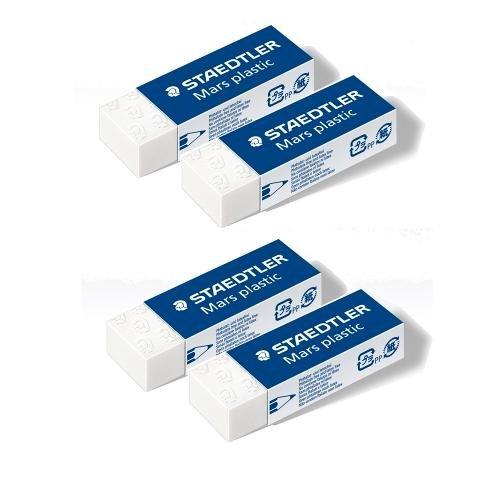 Staedtler Gomme per matite grafite 4 pz MARS PLASTIC Bianco 52650BK4DA